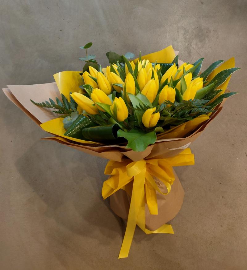 bouquet di tulipani gialli